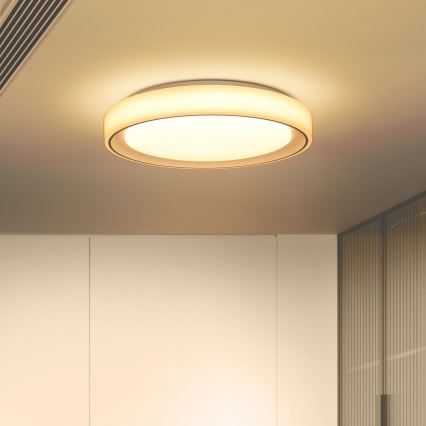 Brilagi - LED RGB Stmívatelné stropní svítidlo FLOCO LED/30W/230V 3000-6500K Wi-Fi Tuya + LED/6W + dálkové ovládání
