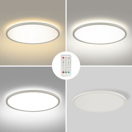 Brilagi - LED RGBW Stmívatelné stropní svítidlo ULTRA SLIM LED/18W/230V 2700-6500K pr. 30 cm bílá + dálkové ovládání