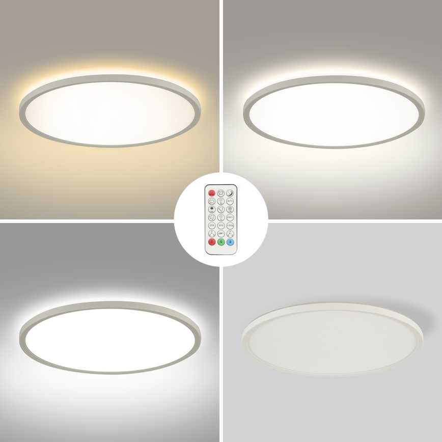 Brilagi - LED RGBW Stmívatelné stropní svítidlo ULTRA SLIM LED/18W/230V 2700-6500K pr. 30 cm bílá + dálkové ovládání