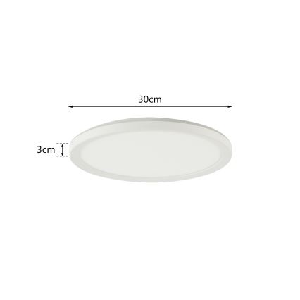 Brilagi - LED RGBW Stmívatelné stropní svítidlo ULTRA SLIM LED/18W/230V 2700-6500K pr. 30 cm bílá + dálkové ovládání