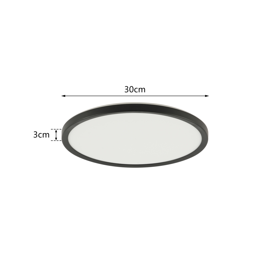 Brilagi - LED RGBW Stmívatelné stropní svítidlo ULTRA SLIM LED/18W/230V 2700-6500K pr. 30 cm černá + dálkové ovládání