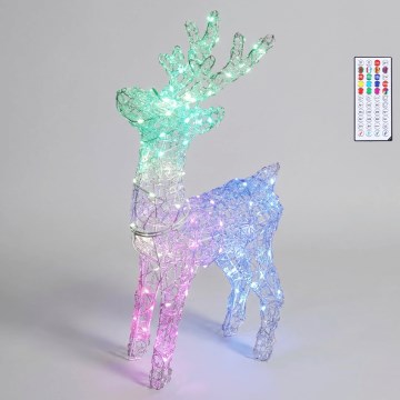 BRILAGI - LED RGBIC Stmívatelná venkovní vánoční dekorace LED/6W/230V 90 cm IP44 sob + dálkové ovládání