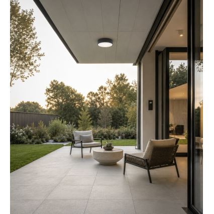 Brilagi - LED RGBW Stmívatelné koupelnové stropní svítidlo CLARE 3xE27/12W/230V pr. 40 cm antracit IP54