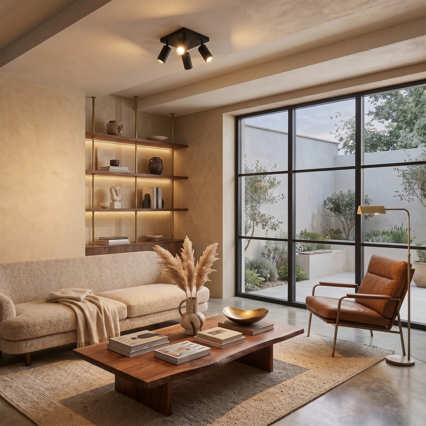 Brilagi - LED RGBW Stmívatelné bodové svítidlo SELE SQUARE 4xGU10/6,5W/230V 2700-6500K černá