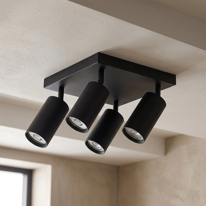 Brilagi - LED RGBW Stmívatelné bodové svítidlo SELE SQUARE 4xGU10/6,5W/230V 2700-6500K černá