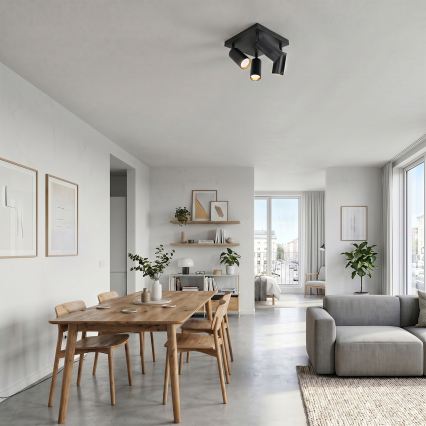 Brilagi - LED RGBW Stmívatelné bodové svítidlo SELE SQUARE 4xGU10/6,5W/230V 2700-6500K černá/zlatá