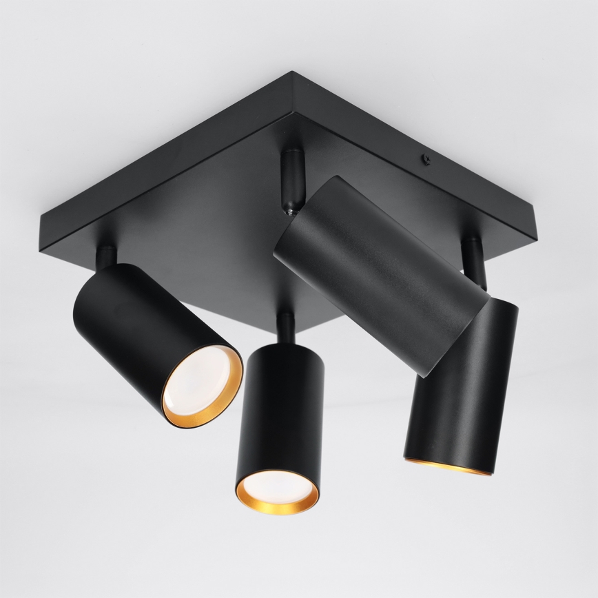 Brilagi - LED RGBW Stmívatelné bodové svítidlo SELE SQUARE 4xGU10/6,5W/230V 2700-6500K černá/zlatá