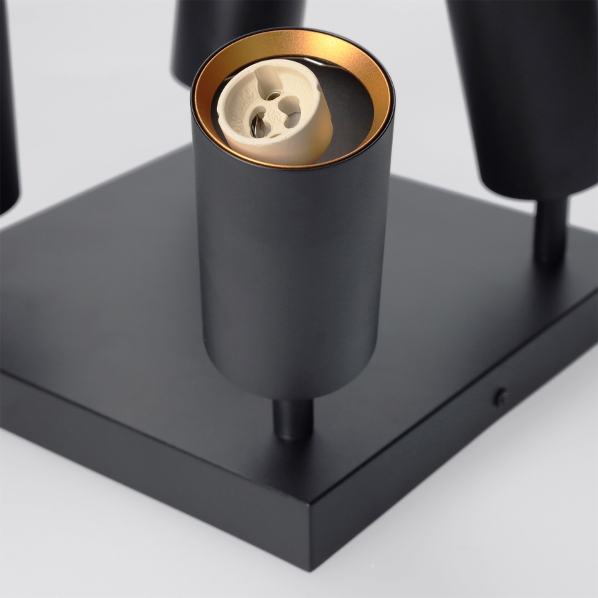 Brilagi - LED RGBW Stmívatelné bodové svítidlo SELE SQUARE 4xGU10/6,5W/230V 2700-6500K černá/zlatá