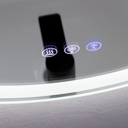 Brilagi - LED RGBW Koupelnové vyhřívané zrcadlo AVA PRO LED/18W/230V pr. 60 cm IP44 CRI 90 stmívatelné + CCT