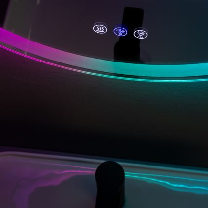 Brilagi - LED RGBW Koupelnové vyhřívané zrcadlo AVA PRO LED/18W/230V pr. 60 cm IP44 CRI 90 stmívatelné + CCT