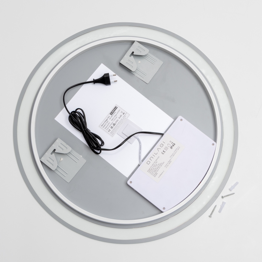 Brilagi - LED RGBW Koupelnové vyhřívané zrcadlo AVA PRO LED/18W/230V pr. 60 cm IP44 CRI 90 stmívatelné + CCT