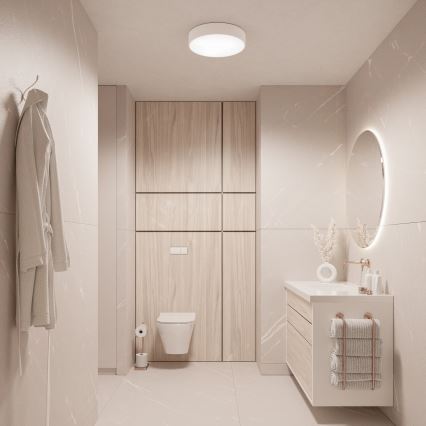 BRILAGI - LED RGBW Stmívatelné koupelnové stropní svítidlo CLARE 3xE27/12W/230V 2700-6500K pr. 40 cm IP54 bílá