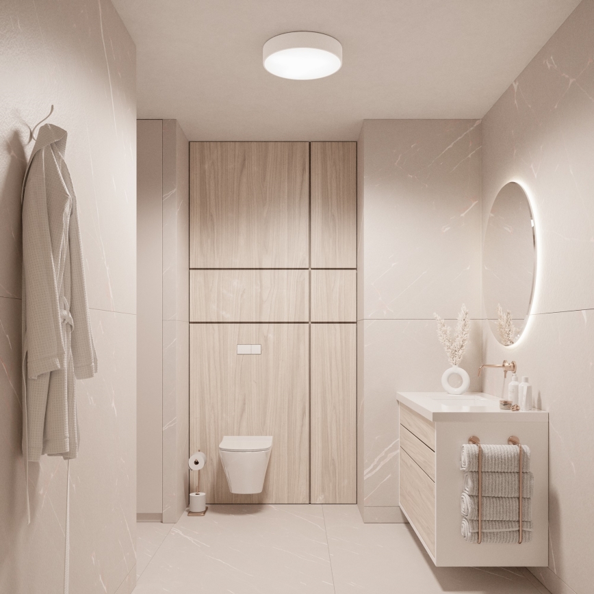 BRILAGI - LED RGBW Stmívatelné koupelnové stropní svítidlo CLARE 3xE27/12W/230V 2700-6500K pr. 40 cm IP54 bílá