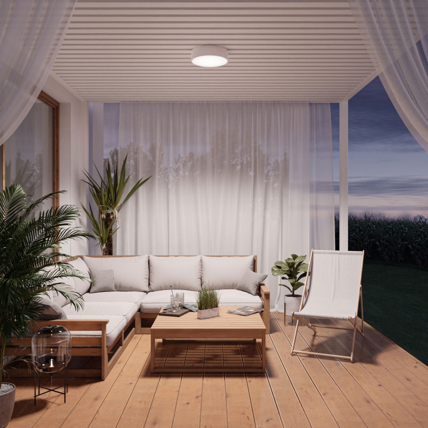 BRILAGI - LED RGBW Stmívatelné koupelnové stropní svítidlo CLARE 3xE27/12W/230V 2700-6500K pr. 40 cm IP54 bílá