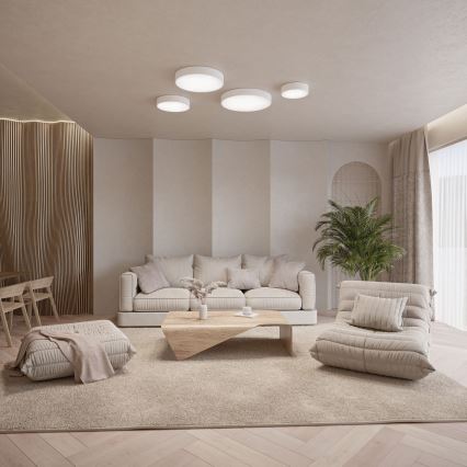 BRILAGI - LED RGBW Stmívatelné koupelnové stropní svítidlo CLARE 3xE27/12W/230V 2700-6500K pr. 40 cm IP54 bílá