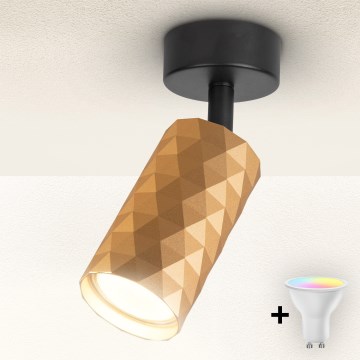 Brilagi - LED RGBW Stmív. bodové svít. SELE DIAMANT 1xGU10/4,8W/230V zlatá + dálkové ovládání