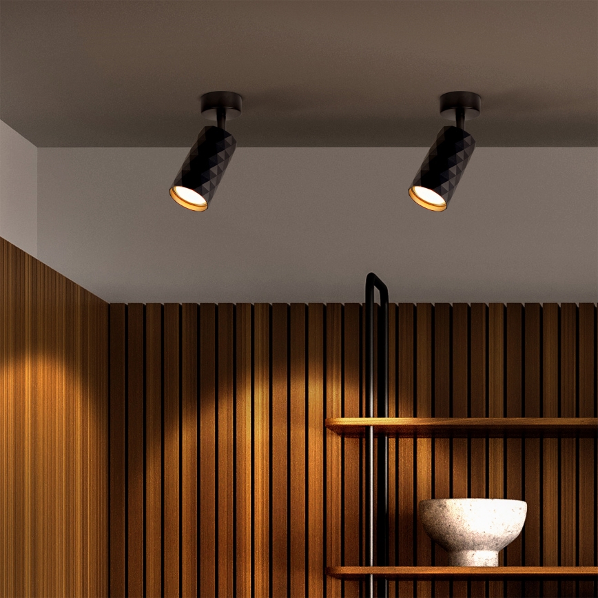 Brilagi - LED RGBW Stmívatelné bodové svítidlo SELE DIAMANT 1xGU10/6W/230V 3000K černá + dálkové ovládání