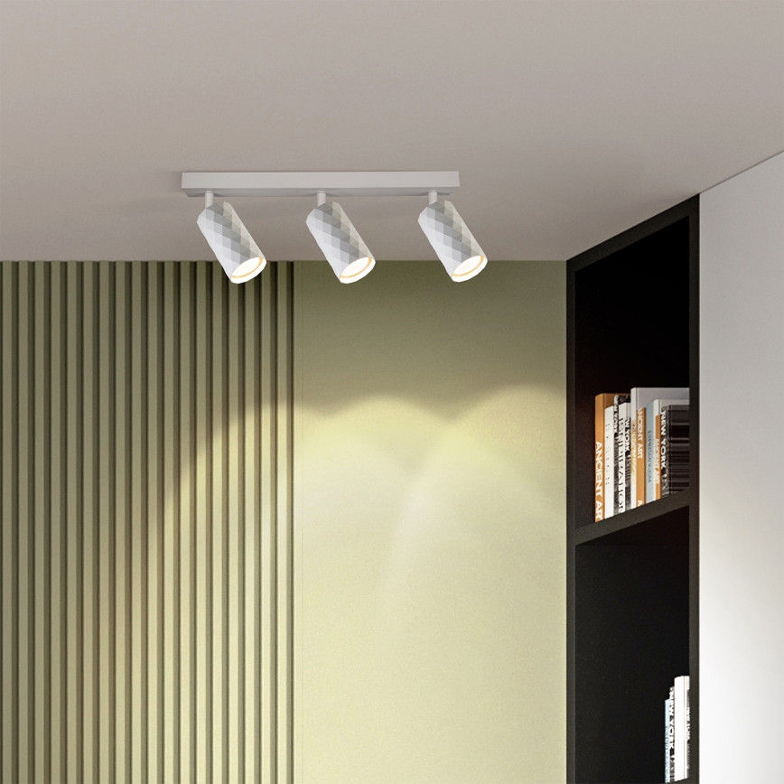 Brilagi - LED RGBW Stmívatelné bodové svítidlo SELE DIAMANT 3xGU10/4,8W/230V 3000K bílá + dálkové ovládání