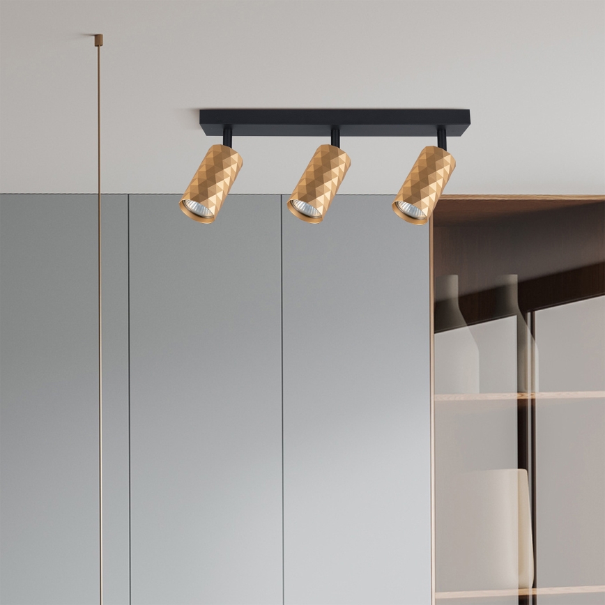 Brilagi - LED RGBW Stmívatelné bodové svítidlo SELE DIAMANT 3xGU10/4,8W/230V 3000K zlatá + dálkové ovládání