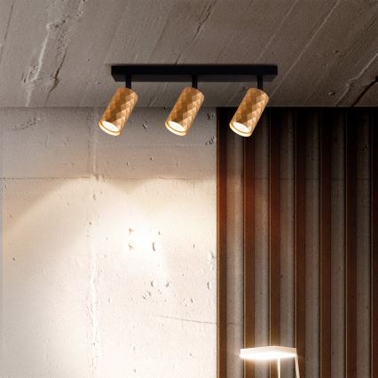 Brilagi - LED RGBW Stmívatelné bodové svítidlo SELE DIAMANT 3xGU10/4,8W/230V 3000K zlatá + dálkové ovládání