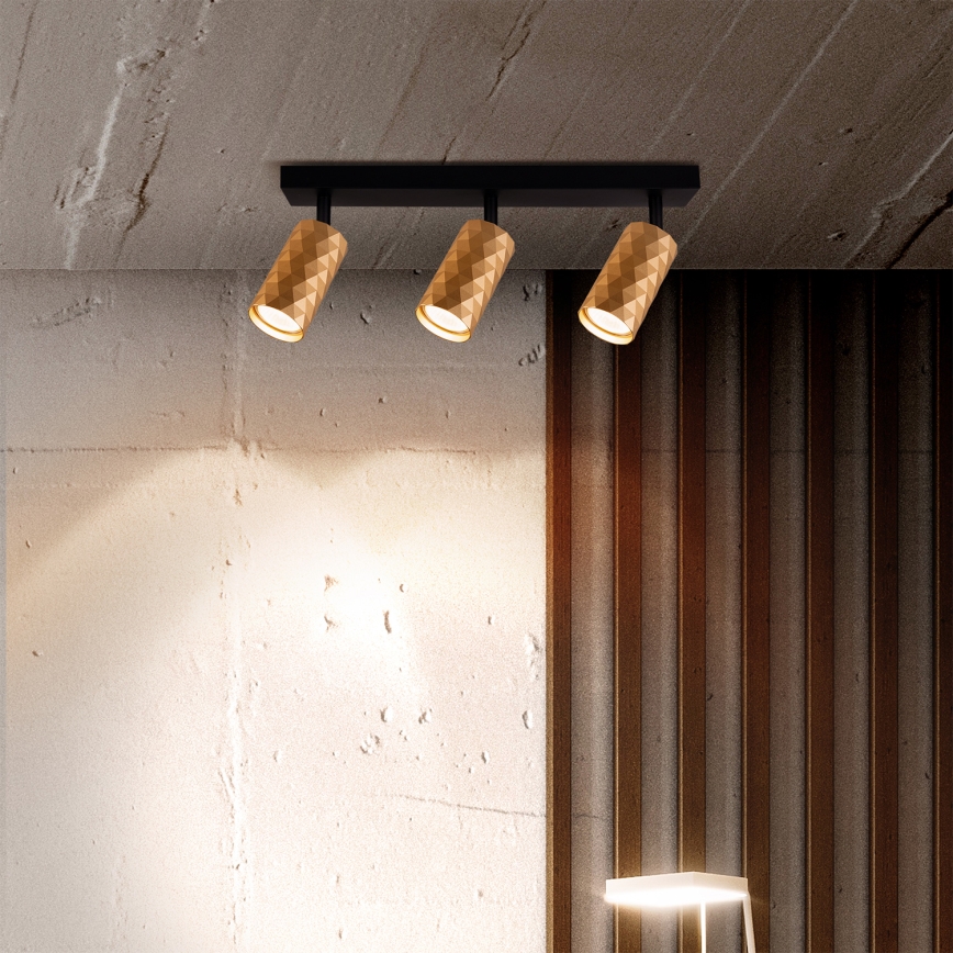 Brilagi - LED RGBW Stmívatelné bodové svítidlo SELE DIAMANT 3xGU10/4,8W/230V 3000K zlatá + dálkové ovládání