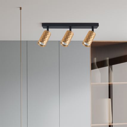 Brilagi - LED RGBW Stmívatelné bodové svítidlo SELE DIAMANT 3xGU10/6W/230V 3000K zlatá + dálkové ovládání