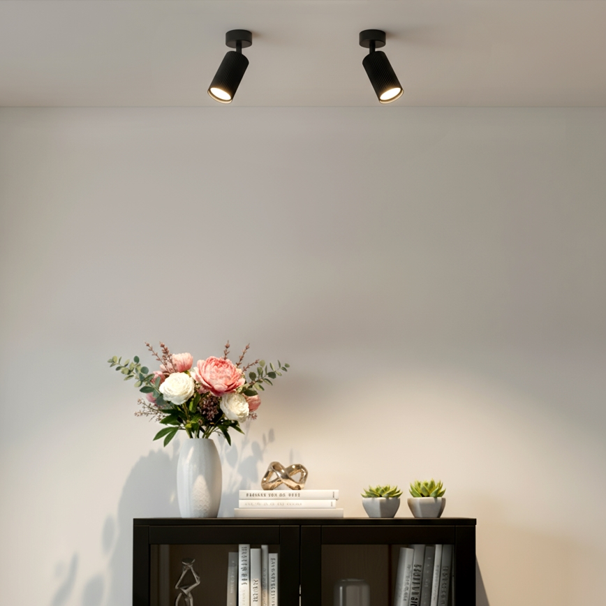 Brilagi - LED RGBW Stmívatelné bodové svítidlo SELE MODERN 1xGU10/4,8W/230V 3000K černá + dálkové ovládání