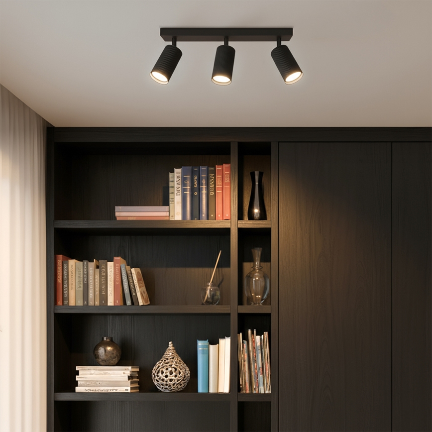 Brilagi - LED RGBW Stmívatelné bodové svítidlo SELE MODERN 3xGU10/4,8W/230V 3000K černá + dálkové ovládání