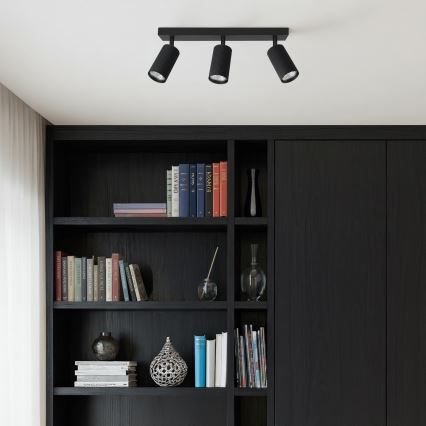 Brilagi - LED RGBW Stmívatelné bodové svítidlo SELE MODERN 3xGU10/4,8W/230V 3000K černá + dálkové ovládání
