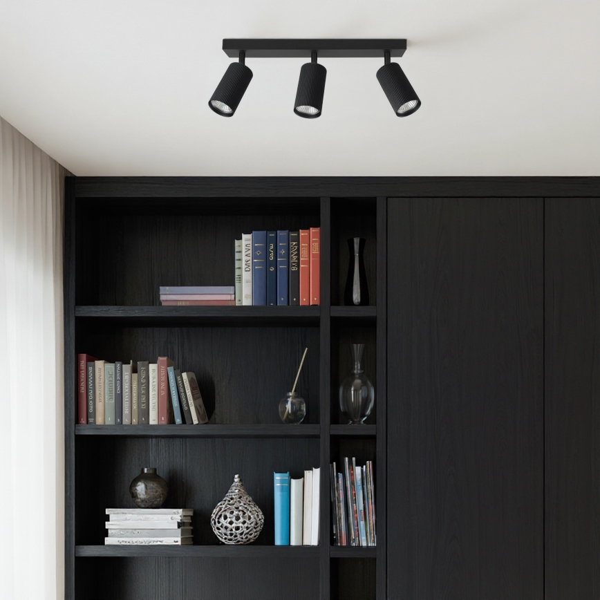 Brilagi - LED RGBW Stmívatelné bodové svítidlo SELE MODERN 3xGU10/6W/230V 3000K černá + dálkové ovládání