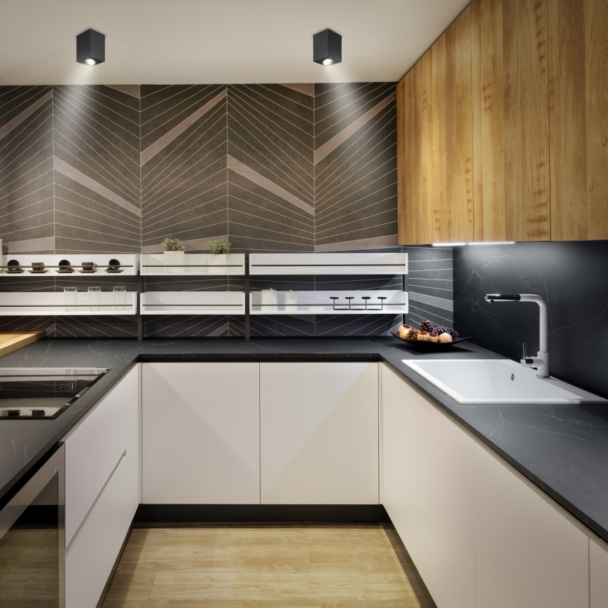 Brilagi - LED RGBW Stmívatelné bodové svítidlo MIA 1xGU10/30W/230V 2700-6500K Wi-Fi 100x80 mm černá