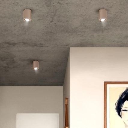 Brilagi - LED RGBW Stmívatelné bodové svítidlo MIA 1xGU10/4,8W/230V 3000K 100x80 mm béžová + dálkové ovládání