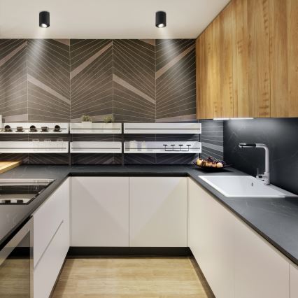 Brilagi - LED RGBW Stmívatelné bodové svítidlo MIA 1xGU10/6W/230V 3000K 100x80 mm černá + dálkové ovládání