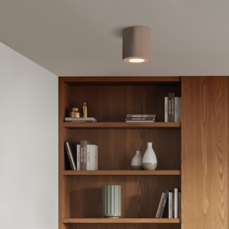 Brilagi - LED RGBW Stmívatelné koupelnové svítidlo MIA 1xGU10/4,8W/230V 3000K 84x80 mm béžová IP54 + dálkové ovládání