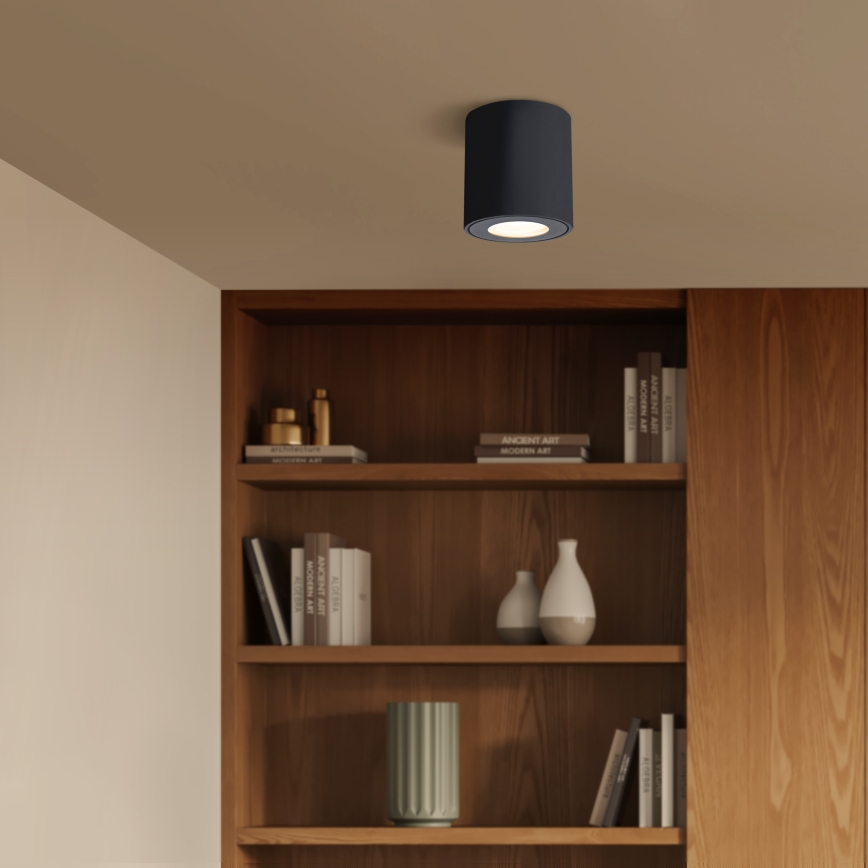 Brilagi - LED RGBW Stmívatelné koupelnové svítidlo MIA 1xGU10/4,8W/230V 3000K 84x80 mm černá IP54 + dálkové ovládání