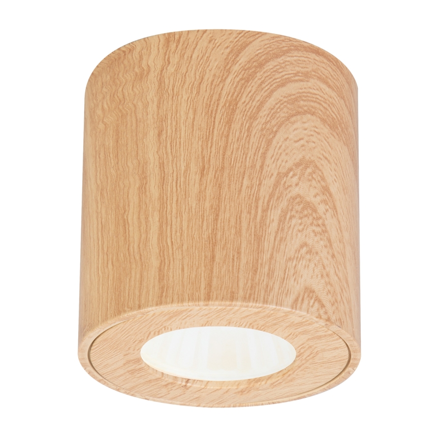 Brilagi - LED RGBW Stmívatelné koupelnové svítidlo MIA 1xGU10/6W/230V 3000K 84x80 mm dekor dubu IP44 + dálkové ovládání