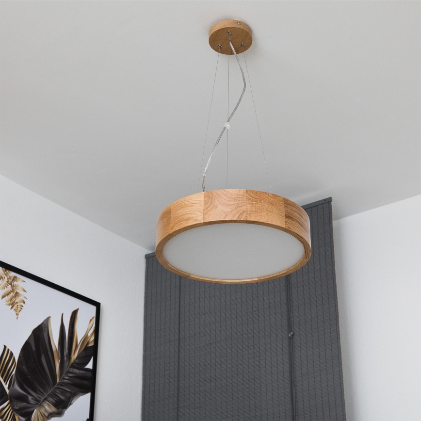 Brilagi - LED RGBW Stmívatelný lustr na lanku CARVALHO 2xE27/9W/230V 2700-6500K Wi-Fi dub pr. 37 cm