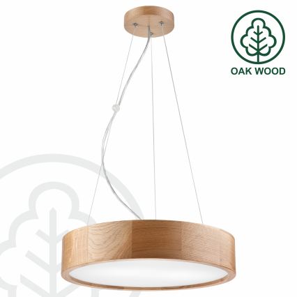 Brilagi - LED RGBW Stmívatelný lustr na lanku CARVALHO 2xE27/9W/230V 2700-6500K Wi-Fi dub pr. 37 cm