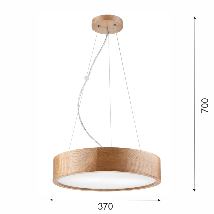Brilagi - LED RGBW Stmívatelný lustr na lanku CARVALHO 2xE27/9W/230V 2700-6500K Wi-Fi dub pr. 37 cm