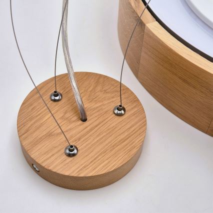 Brilagi - LED RGBW Stmívatelný lustr na lanku CARVALHO 3xE27/15W/230V 2700-6500K Wi-Fi dub pr. 47,5 cm