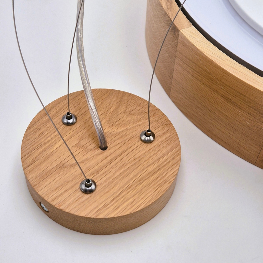 Brilagi - LED RGBW Stmívatelný lustr na lanku CARVALHO 3xE27/15W/230V 2700-6500K Wi-Fi dub pr. 47,5 cm