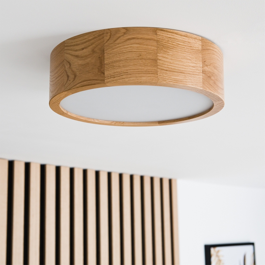 BRILAGI - LED RGBW Stmívatelné stropní svítidlo CARVALHO 1xE27/12W/230V 2700-6500K dub pr. 27,5 cm