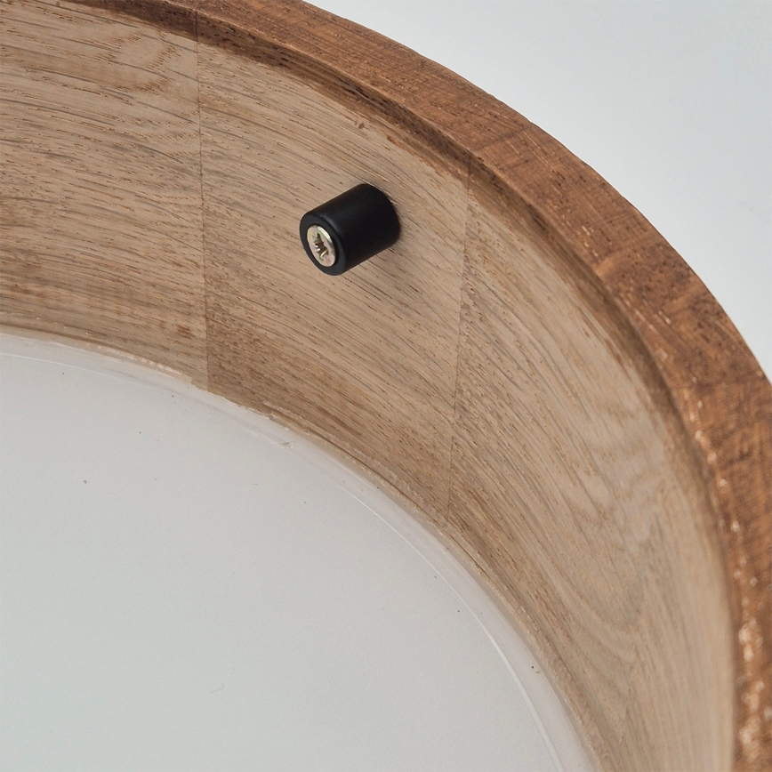 Brilagi - LED RGBW Stmívatelné stropní svítidlo CARVALHO 1xE27/15W/230V 2700-6500K Wi-Fi dub pr. 27,5 cm