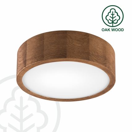 Brilagi - LED RGBW Stmívatelné stropní svítidlo CARVALHO 1xE27/9W/230V 2700-6500K Wi-Fi dub pr. 27,5 cm