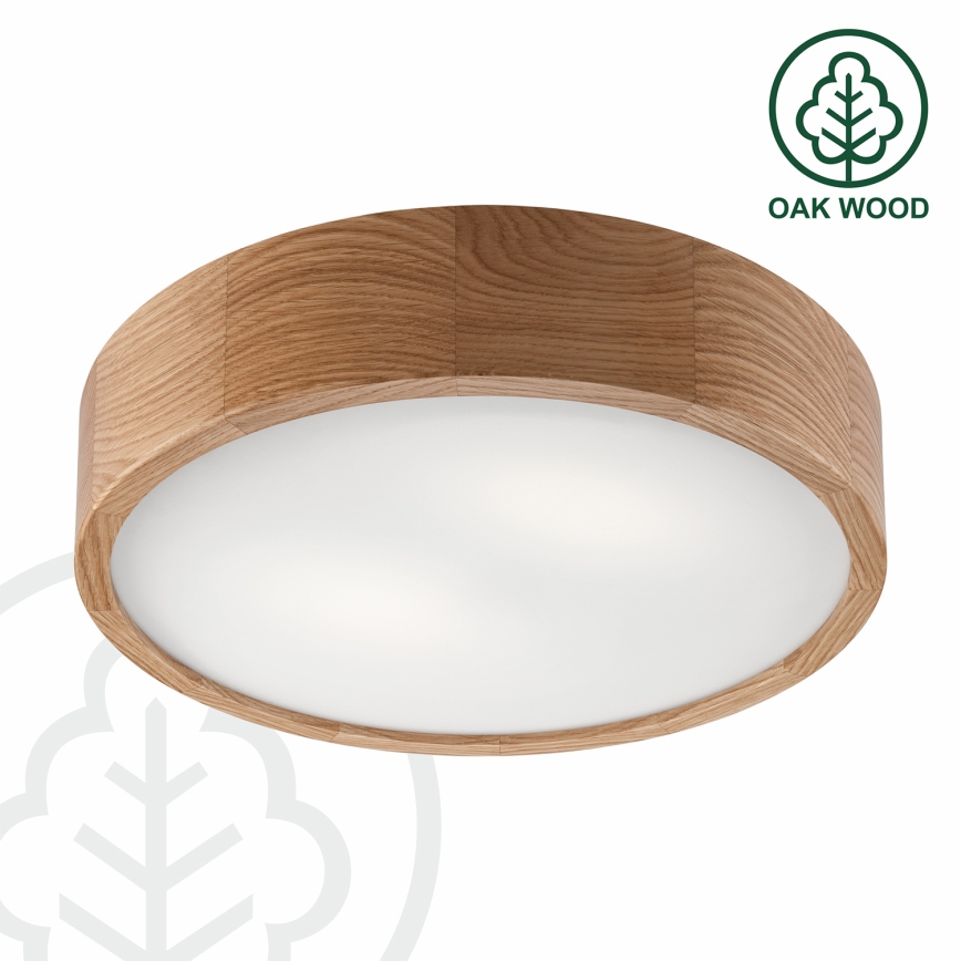 Brilagi - LED RGBW Stmívatelné stropní svítidlo CARVALHO 2xE27/9W/230V 2700-6500K Wi-Fi dub pr. 37,5 cm