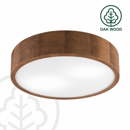 Brilagi - LED RGBW Stmívatelné stropní svítidlo CARVALHO 2xE27/9W/230V 2700-6500K Wi-Fi dub pr. 37,5 cm