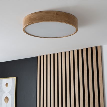 Brilagi - LED RGBW Stmívatelné stropní svítidlo CARVALHO 3xE27/9W/230V 2700-6500K Wi-Fi dub pr. 47,5 cm
