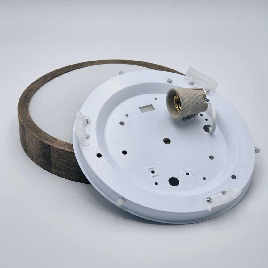 Brilagi - LED RGBW Stmívatelné stropní svítidlo CARVALHO SLIM 1xE27/15W/230V 2700-6500K Wi-Fi dub pr. 27 cm