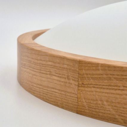 Brilagi - LED RGBW Stmívatelné stropní svítidlo CARVALHO SLIM 2xE27/15W/230V 2700-6500K Wi-Fi dub pr. 37 cm