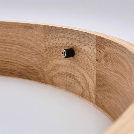 Brilagi - LED RGBW Stmívatelné stropní svítidlo CARVALHO SLIM 2xE27/15W/230V 2700-6500K Wi-Fi dub pr. 37 cm